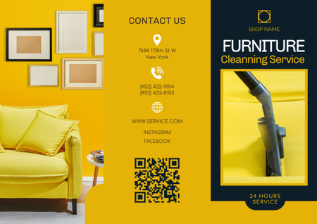 Cleaning Services for Furniture Brochure Design Template