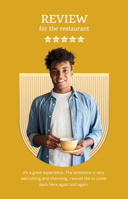 Plantilla de diseño de Review for Cafe from Young Guy IGTV Cover 