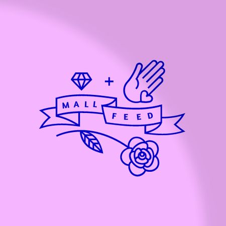 Template di design Store Emblem with Rose and Diamond Logo