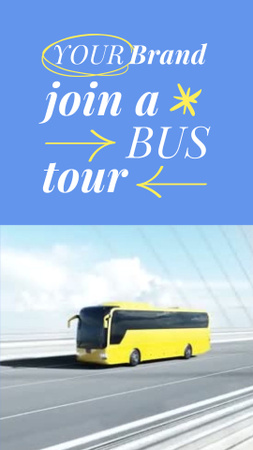 Ontwerpsjabloon van TikTok Video van Bus Travel Tours Ad
