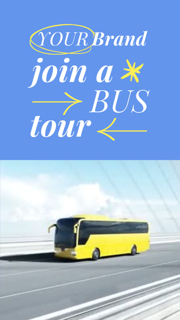 Bus Travel Tours Ad TikTok Video Šablona návrhu