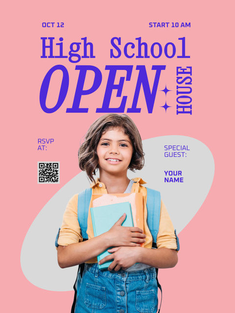 School Acceptance Ad Poster US Modelo de Design