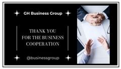 Corporate Thanking Message on Black