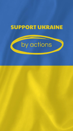 Designvorlage Awareness of Supporting Ukraine für Instagram Story