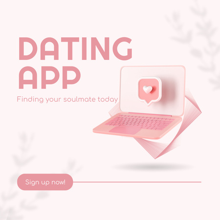 Designvorlage Dating App Ad für Instagram AD