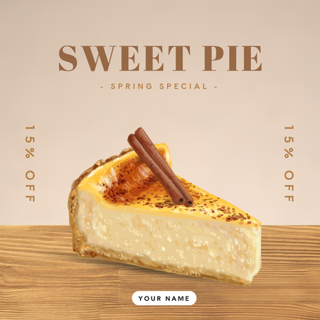 Spring Sale Sweet Cakes Instagram Design Template