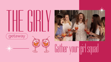 Platilla de diseño Summer Girly Getaway With Discounted Cocktails Full HD video