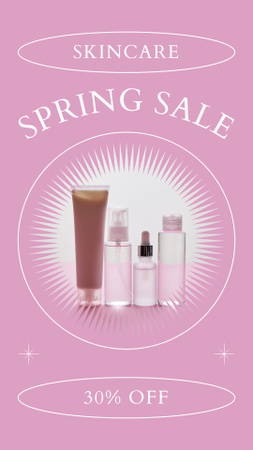 Spring Sale Skin Care Instagram Story tervezősablon