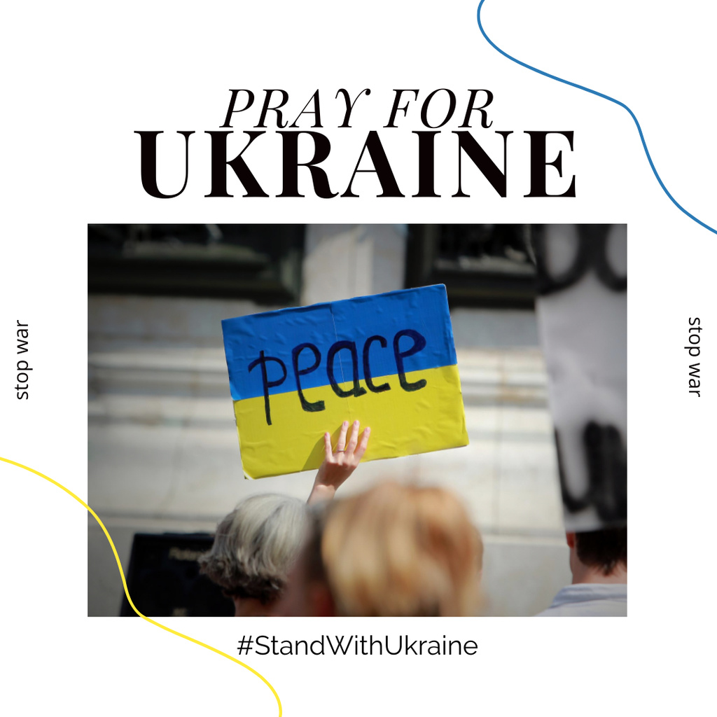 Ontwerpsjabloon van Instagram van Political Awareness about the War in Ukraine
