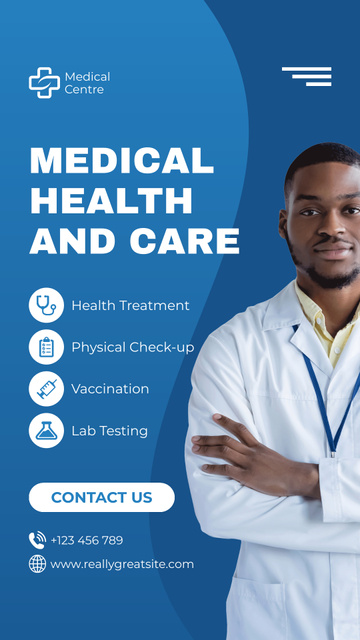 Modèle de visuel Medical Health and Care Services - Instagram Story