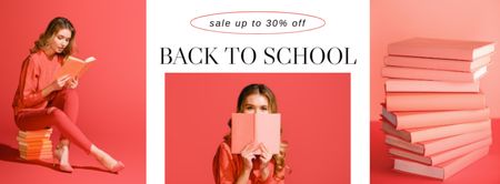 Back To School Sale  Facebook cover Design Template