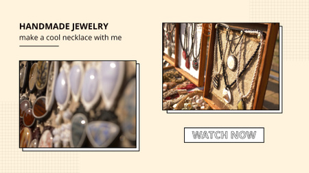 Designvorlage Handmade Jewelry And Necklaces Vlog für YouTube intro