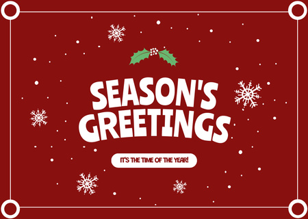 Plantilla de diseño de Fascinantes saludos navideños y de feliz año nuevo con decoración minimalista Postcard 