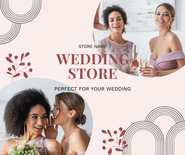 Wedding Dresses Store Offer Facebook Tasarım Şablonu