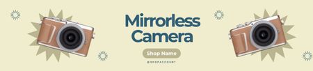 Designvorlage Anzeige für spiegellose Kamera für Ebay Store Billboard