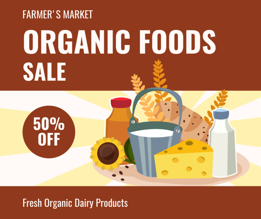 Platilla de diseño Farm Organic Sale Announcement Facebook