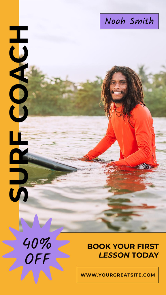 Surf Coaching Offer Instagram Story Modelo de Design