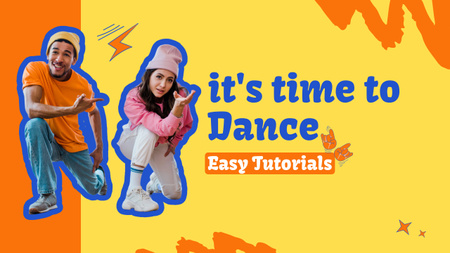 Egyszerű táncoktatók hirdetése Youtube tervezősablon