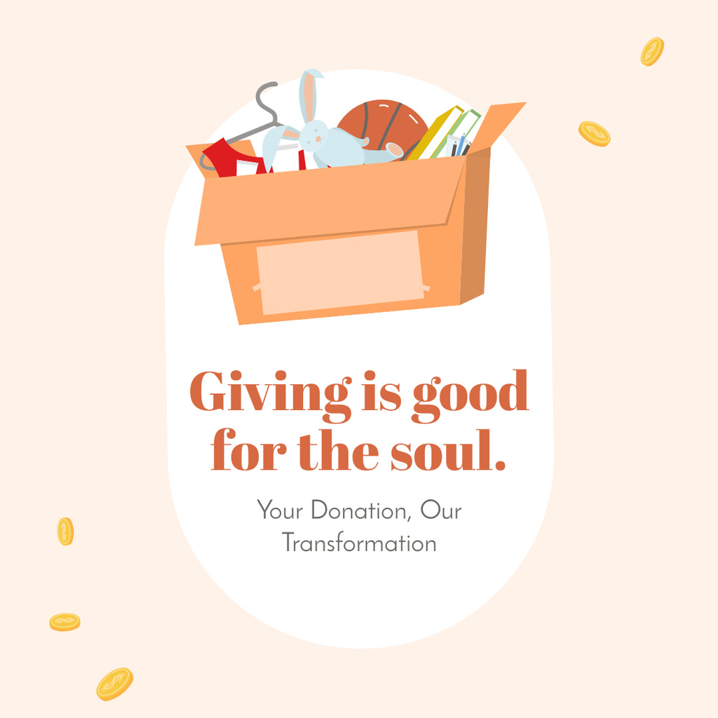 Giving Is Good For The Soul Instagram Šablona návrhu