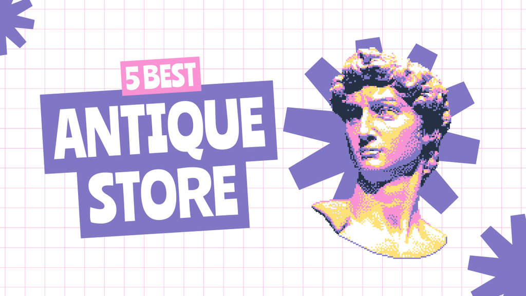 Platilla de diseño List of Best Antique Stores Youtube Thumbnail