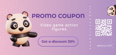 Gaming Toys and Figures Sale Offer Coupon Din Large Design Template