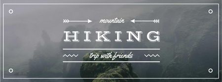 Hiking Tour Promotion Scenic Norway View Facebook cover Modelo de Design