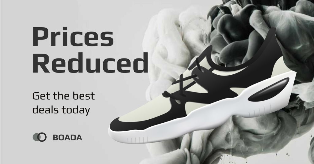 Ontwerpsjabloon van Facebook AD van Special Discount Offer on Stylish Sneakers