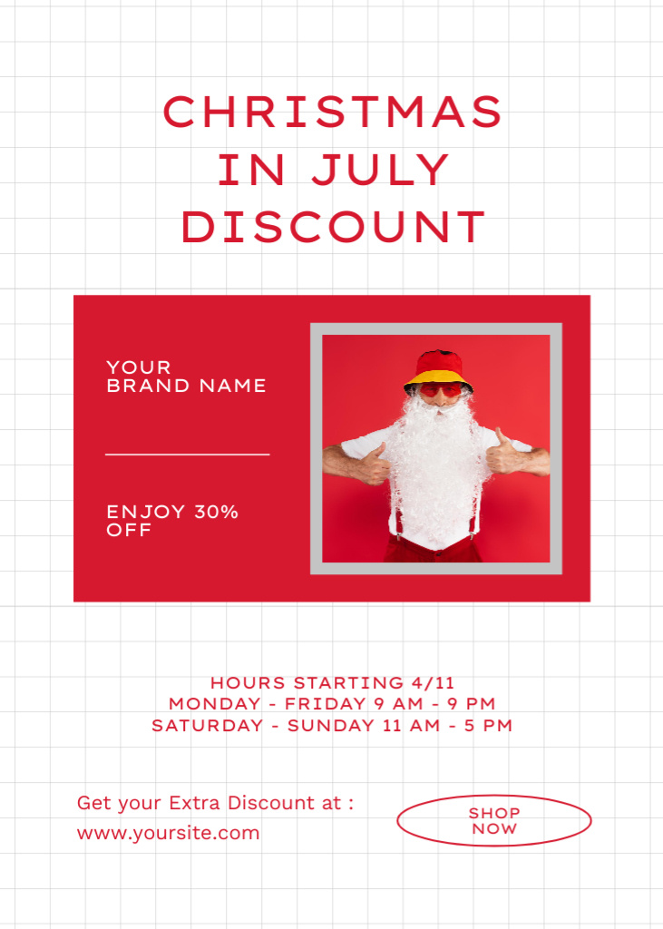 Incredible Savings with Our Christmas in July Sale Flayer Design Template
