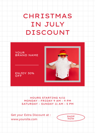 Incredible Savings with Our Christmas in July Sale Flayer Design Template
