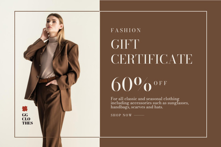 Discount Gift Voucher for Women's Collection Gift Certificate Design Template