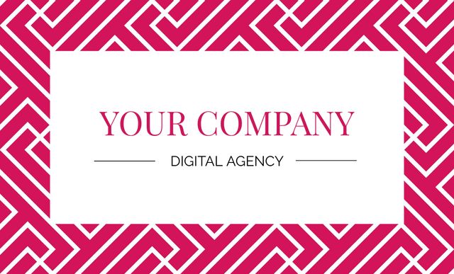 Digital Agency Service Offering Business Card 91x55mm tervezősablon