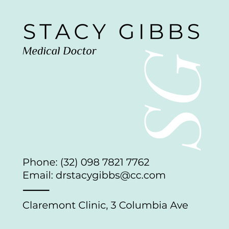 Medical Doctor Services Offer Square 65x65mm Design Template