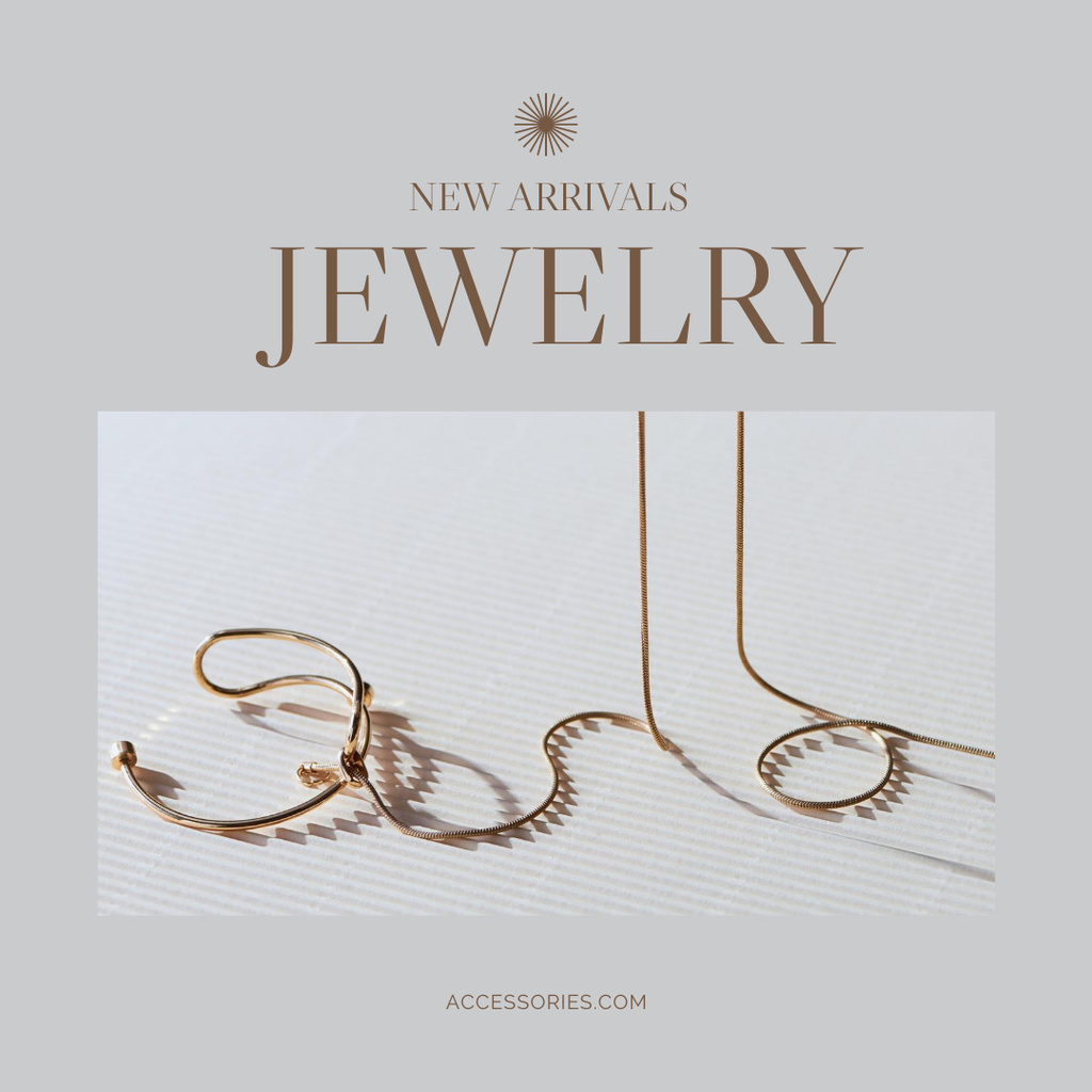 Designvorlage New Jewelry Arrivals Ad für Instagram