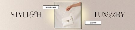 Plantilla de diseño de Woman holding Stylish Handbag Ebay Store Billboard 