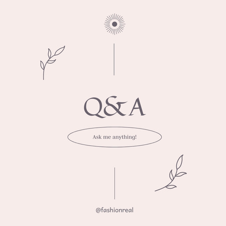 Ask Questions Form Instagram Tasarım Şablonu