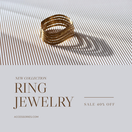 New Collection of Precious Rings Instagram Šablona návrhu