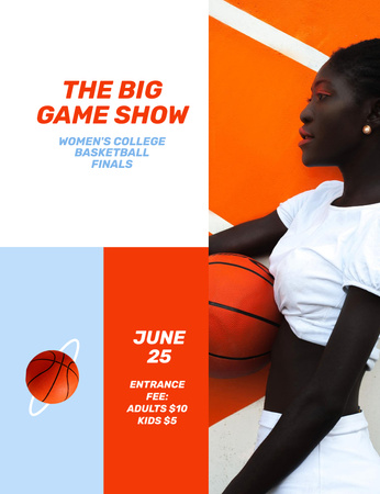 Platilla de diseño Basketball Game Show Announcement Invitation 13.9x10.7cm