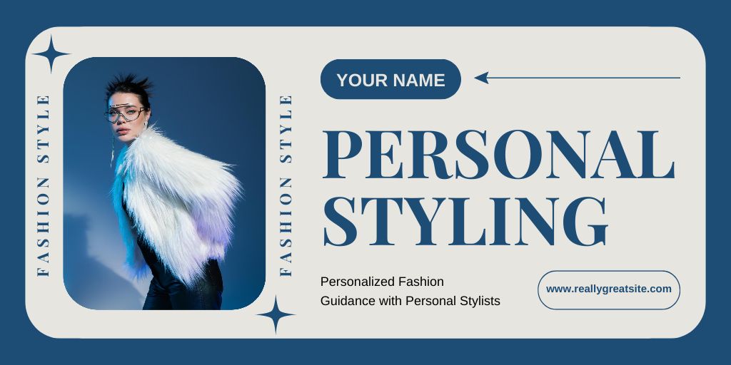 Styling Services with Daring Trendsetter Twitter Πρότυπο σχεδίασης