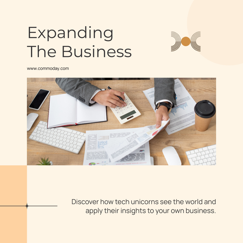 Plantilla de diseño de Business Expanding Service Offer on Beige LinkedIn post 