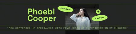 Work Profile of Career Coach LinkedIn Cover Πρότυπο σχεδίασης