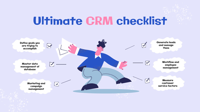 Ultimate CRM Checklist Mind Map Modelo de Design