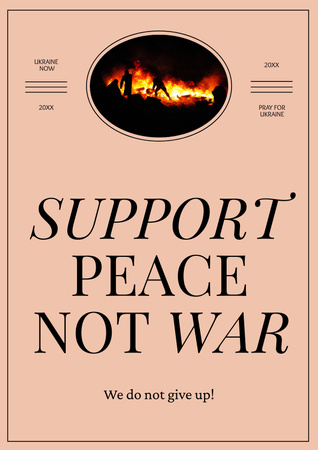 Platilla de diseño Awareness about War in Ukraine With Praying For Ukrainians In Orange Poster