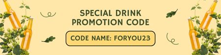 Platilla de diseño Special Drink Promo with Code for Discount Twitter