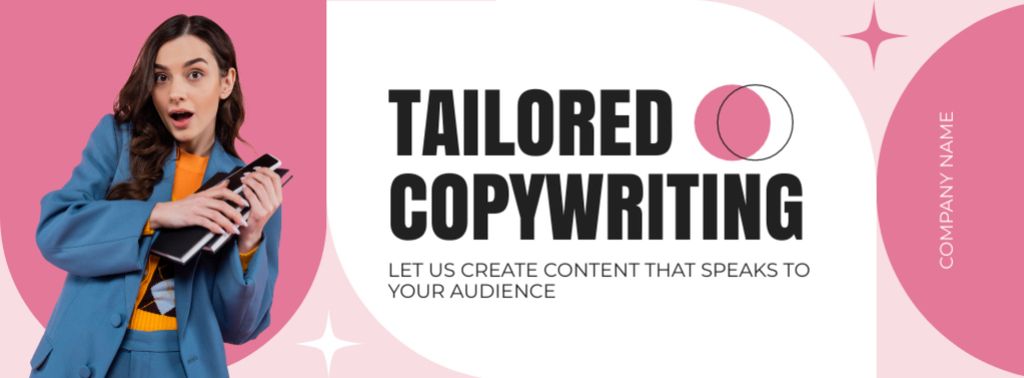 Customized Copywriting Service With Slogan Facebook coverデザインテンプレート