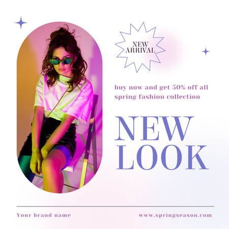 Spring Sale New Arrival Women's Collection Instagram AD Design Template