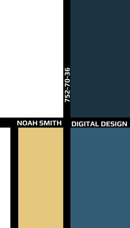 Designvorlage Angebot von Digital Designer Services für Business Card US Vertical