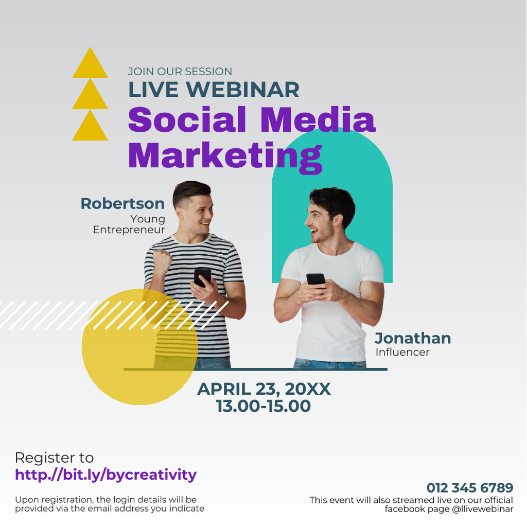 Social Media Marketing Webinar Instagram – шаблон для дизайна