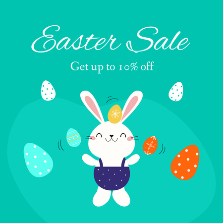 Easter Sale Cute Illustrated Instagram Design Template