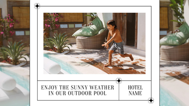 Luxury Hotel with Pool Ad Full HD video Modelo de Design