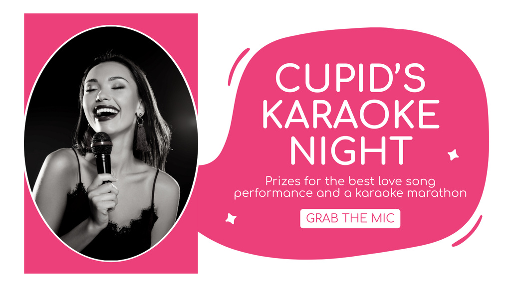 Template di design Valentine's Day Karaoke Night FB event cover